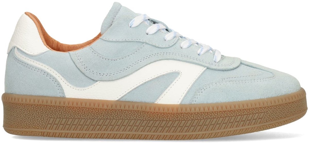 Blaue Veloursleder-Sneaker
