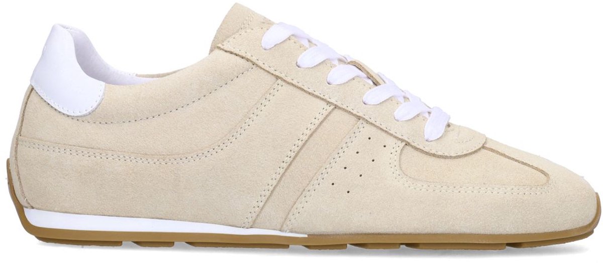 Taupefarbene Veloursleder-Sneaker