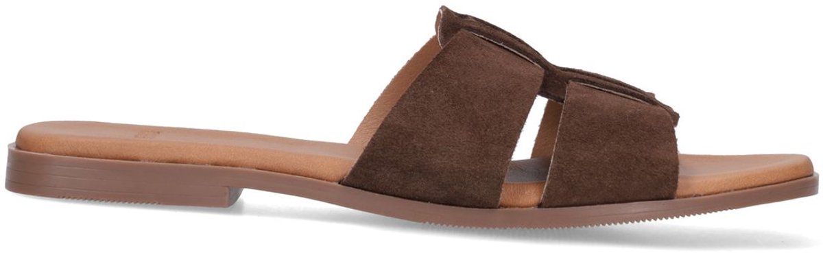 Braune Veloursleder-Sandalen