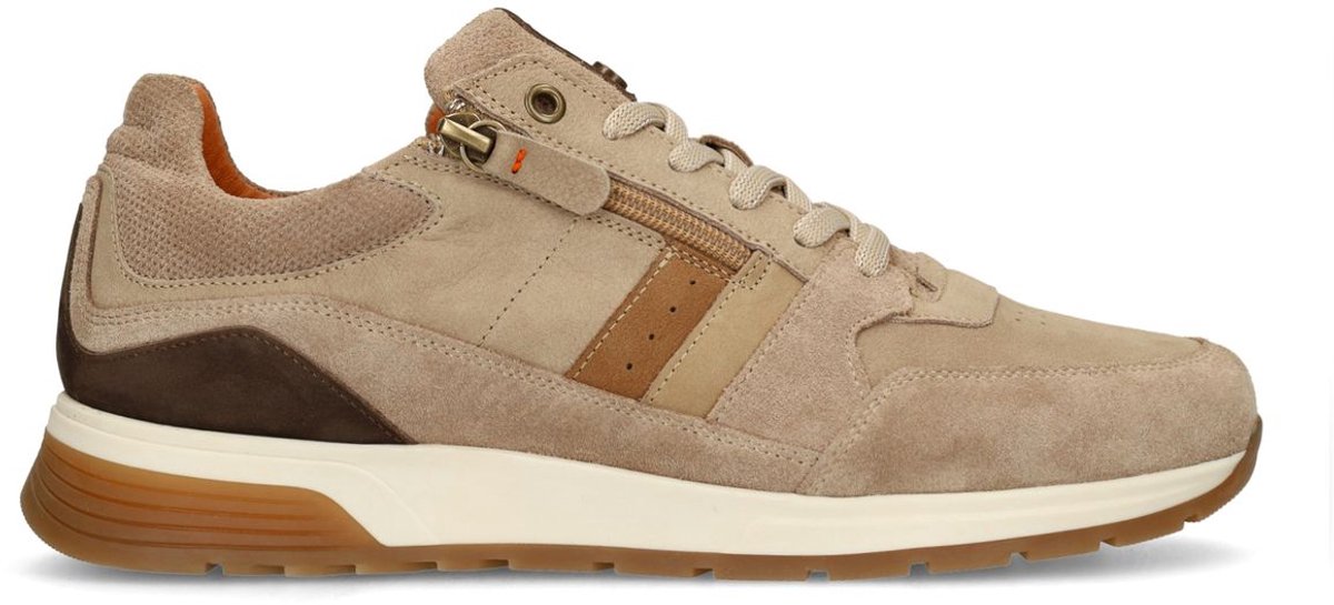 Beigefarbene Nubuk-Sneaker