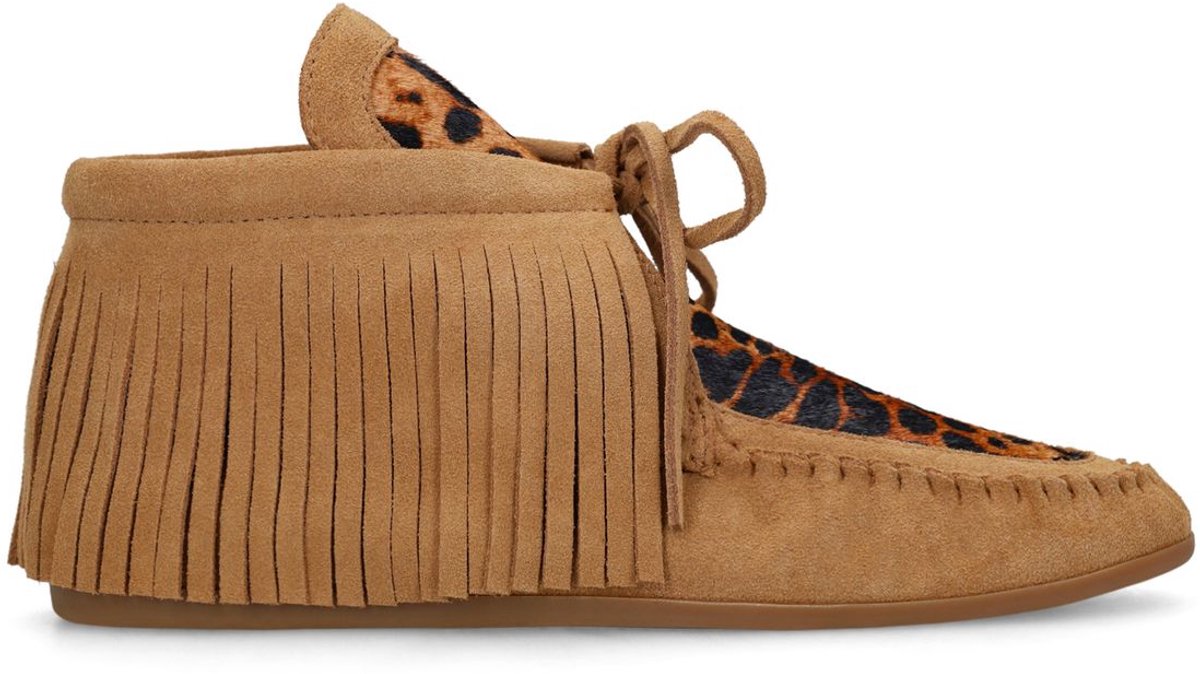 Cognacfarbene Velourslederschuhe