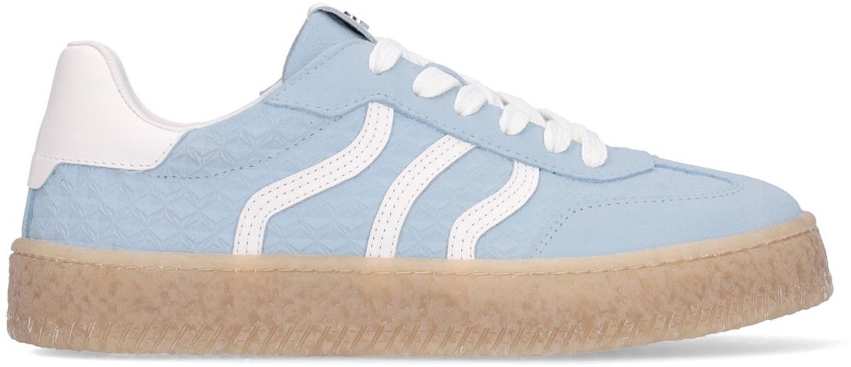Blaue Ledersneaker