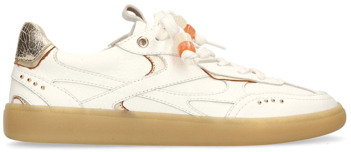 Weiße Ledersneaker