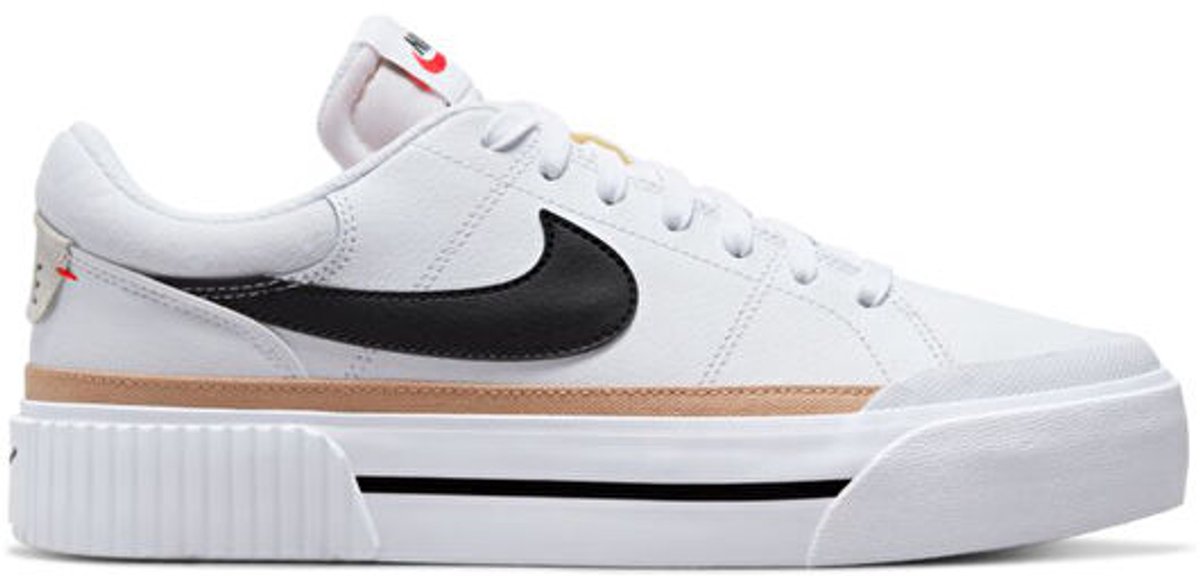 Nike Court Legacy Lift Weiß Hanf Damen Sneaker Team-Orange Schwarz DM7590-100 41