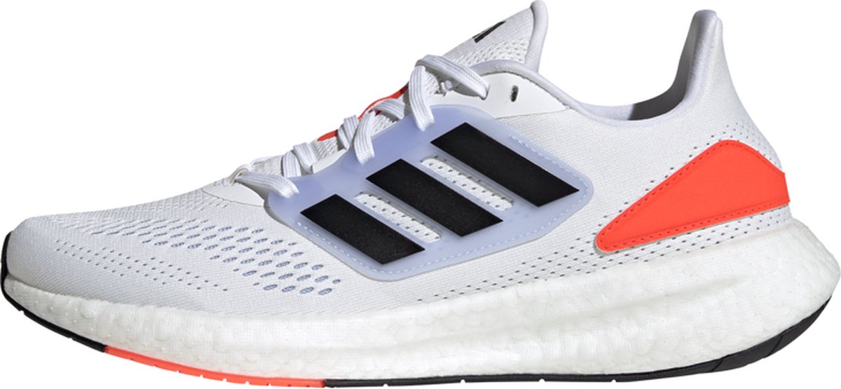 Adidas PureBoost 22 Blue Dawn Solar Red Herren Sneaker Weiß Cloud-Weiß Core-Schwarz HQ8589 45⅓