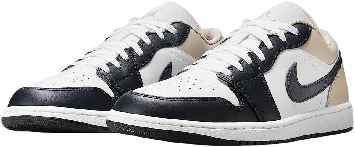 Air Jordan 1 Low Black Toe Rattan Herren Sneaker Weiß Summit-White Off-Noir 553558-153 45