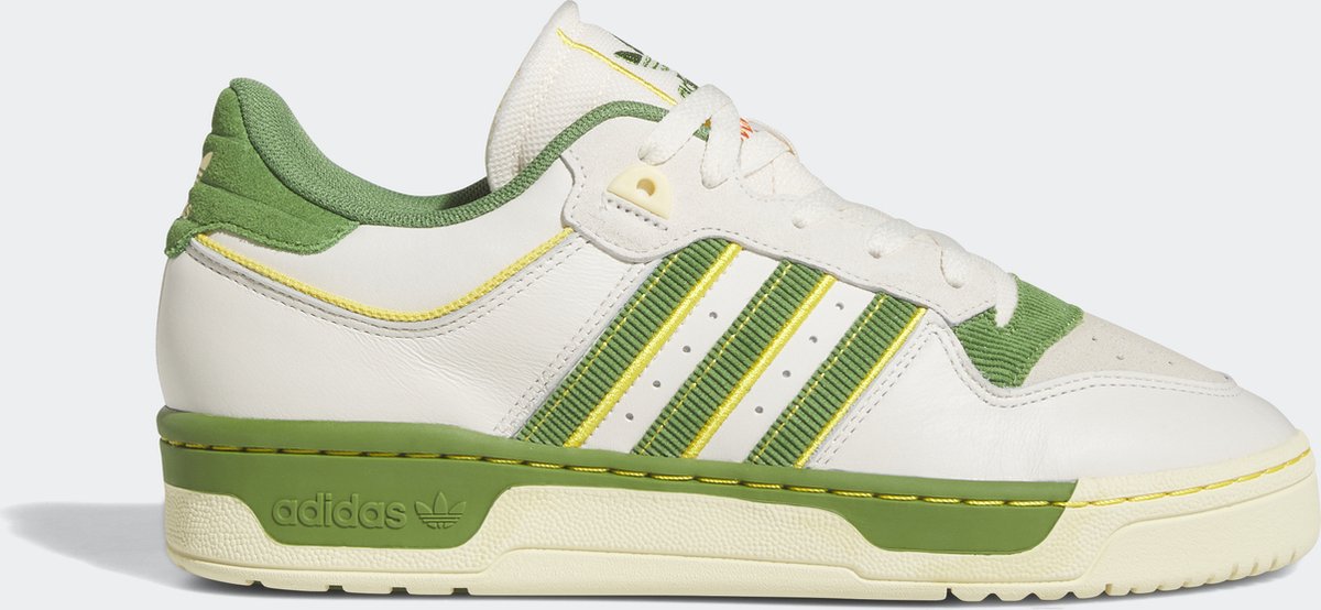 adidas Rivalry Low 86 Kreideweiß Mannschaftsgrün Unisex Sneaker Trüb-Gelb FZ6318 38