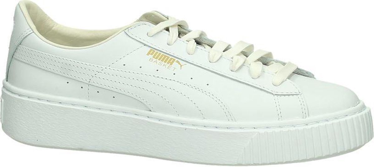 Puma Basket Platform Core Weiß Gold Damen Sneaker 364040-04 40