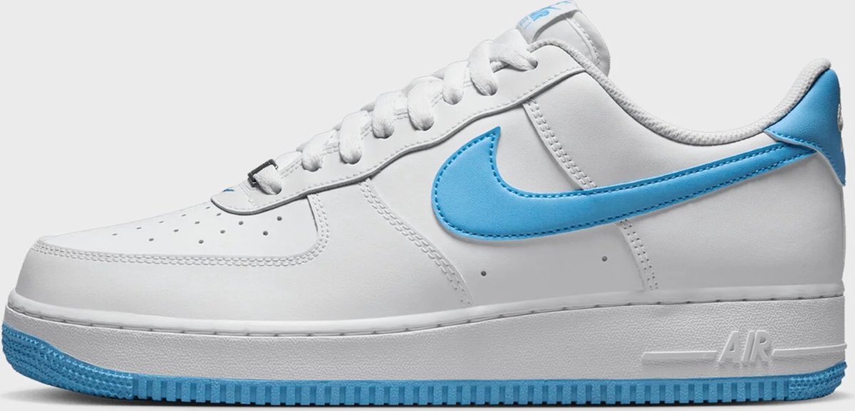 Nike Air Force 1 07 Weiß Wassermannblau Herren Sneaker FQ4296-100 46