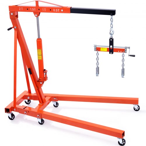 VEVOR motorlyftslyftare 4400 LBS/2 TON Cherry Picker Shop Kran lastlyftsverktyg