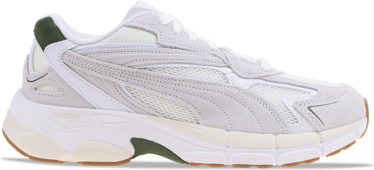 Puma Teveris Nitro Weiß Green Moss Unisex Sneaker Creme 388774-13 44