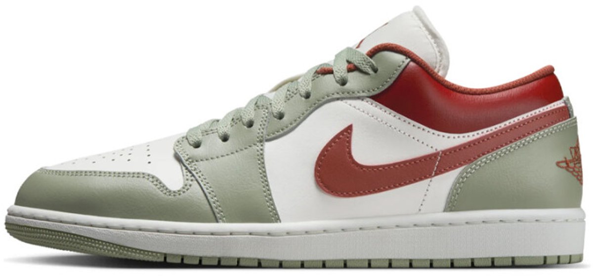 Air Jordan 1 Low Jade Horizon Herren-Sneakers Weiß Sail Pure-Platinum 553558-133 46