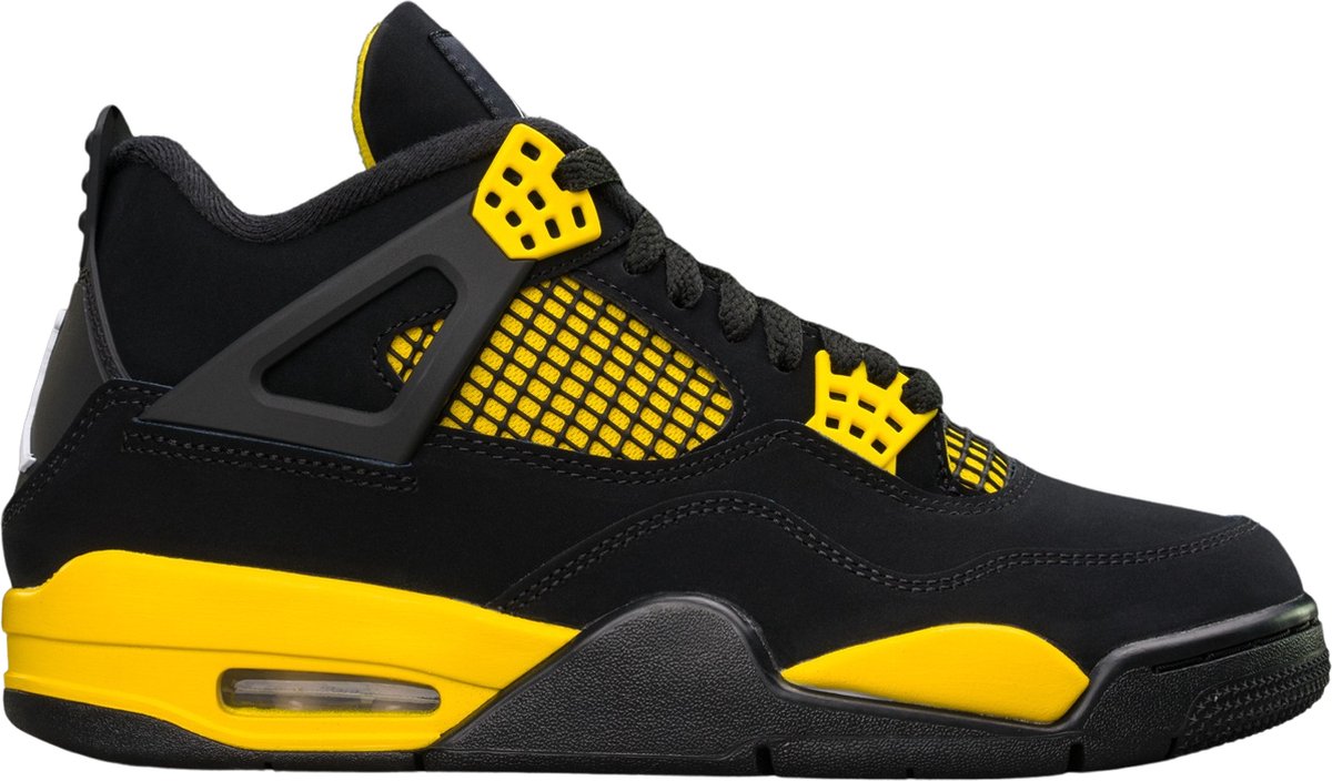 Air Jordan 4 Retro Thunder 2023 Unisex-Sneaker Schwarz Tour-Gelb DH6927-017 42