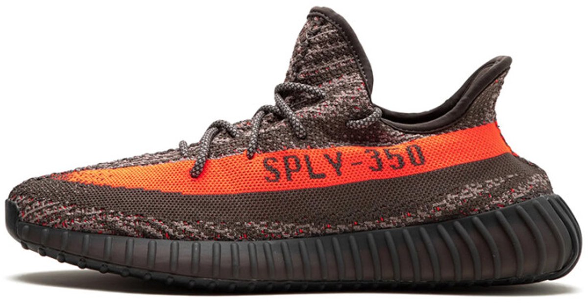 adidas Yeezy Boost 350 V2 Carbon Beluga Unisex Sneaker Grau Steeple-Grau Solar-Rot HQ7045 42⅔