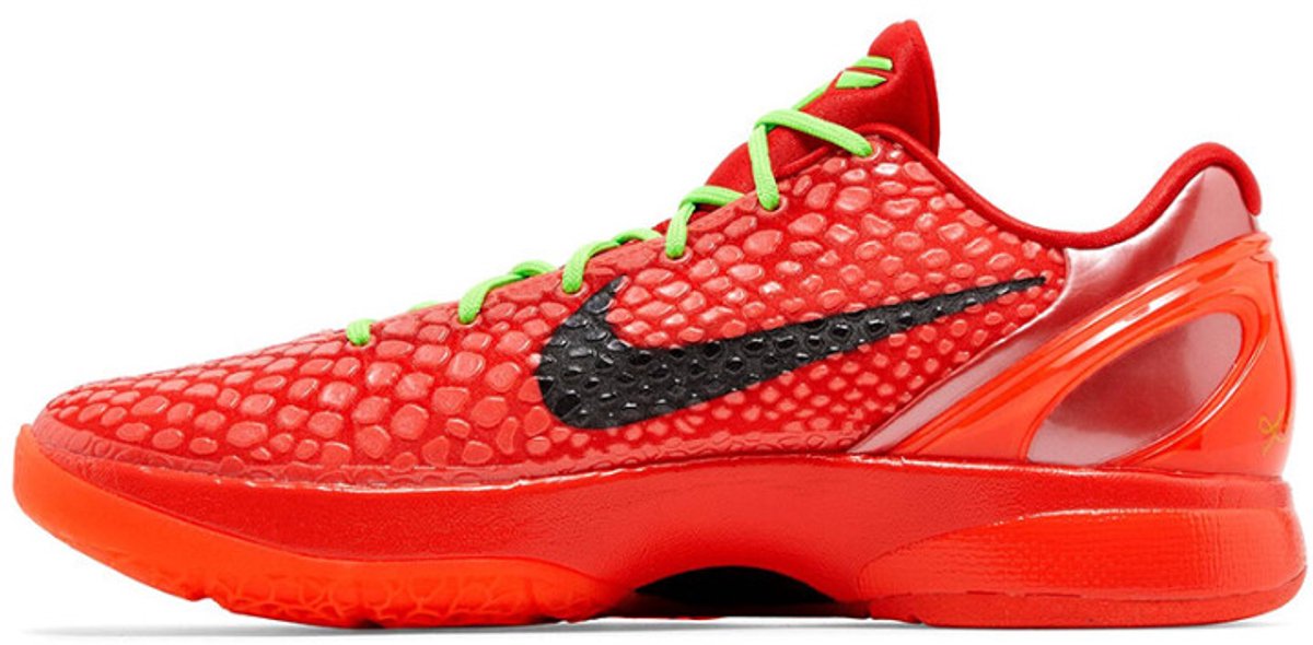 Nike Zoom Kobe 6 Protro Reverse Grinch Unisex Sneaker Rot Leuchtendes Karmesinrot Schwarz FV4921-600 44.5