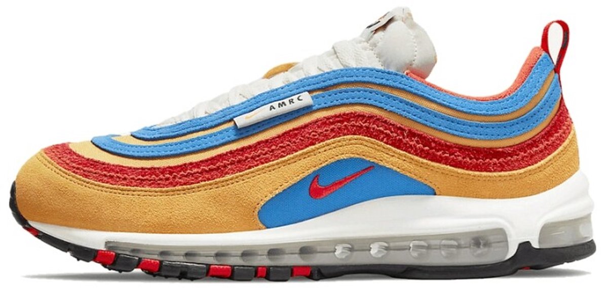 Nike Air Max 97 SE Running Club - Pollen Orange Herren-Sneaker Light-Photo-Blue DH1085-700 42
