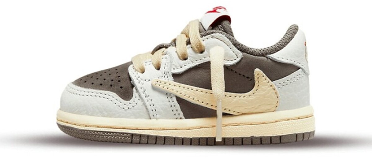 Travis Scott x Air Jordan 1 Retro Low OG TD Reverse Mocha Baby Sneakers Braun Sail University-Rot DO5441-162 25