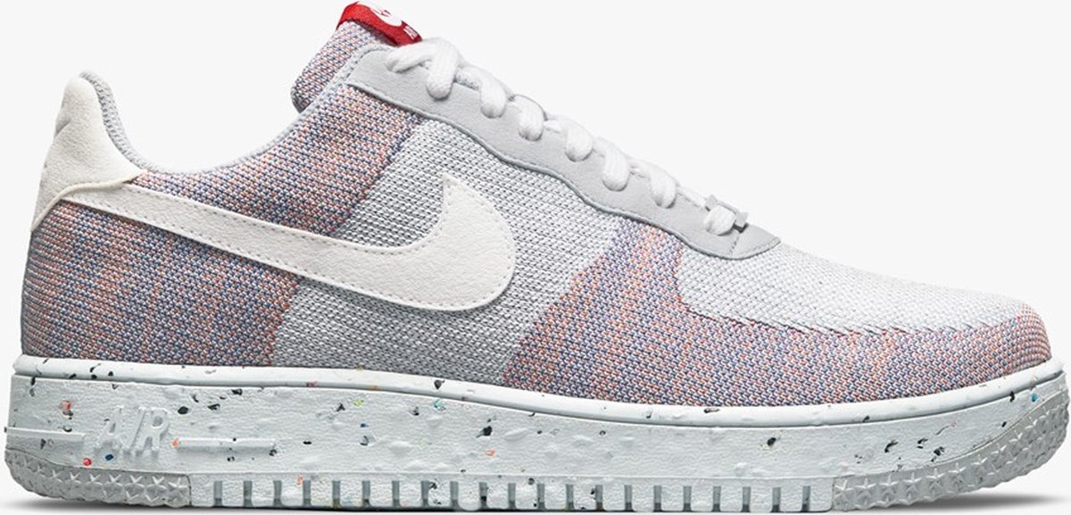 Nike Air Force 1 Crater Flyknit Wolfsgrau Herren Sneaker Pure-Platinum Gym-Rot Weiß DC4831-002 41
