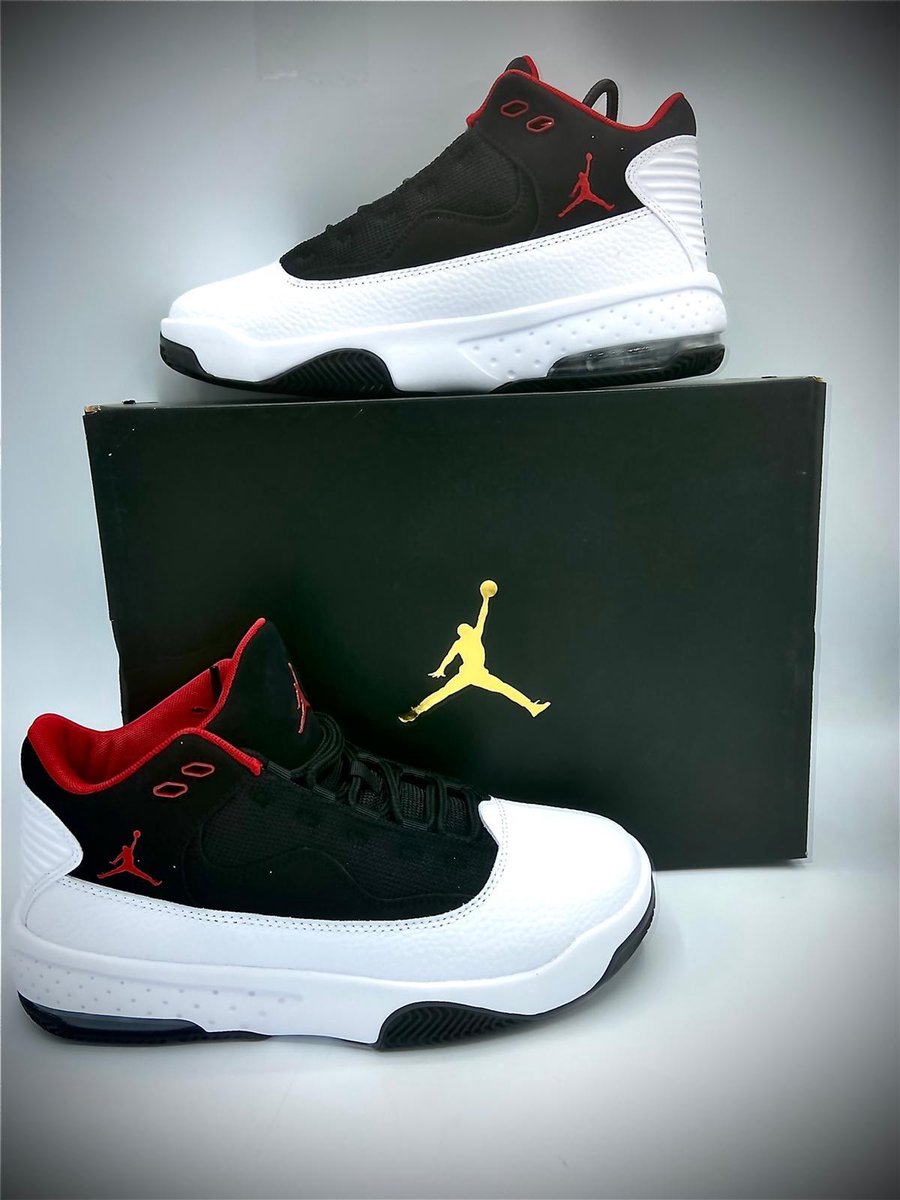 Air Jordan Max Aura 2 GS Weiß Schwarz Kinder Sneaker Gym-Rot CN8094-100 38