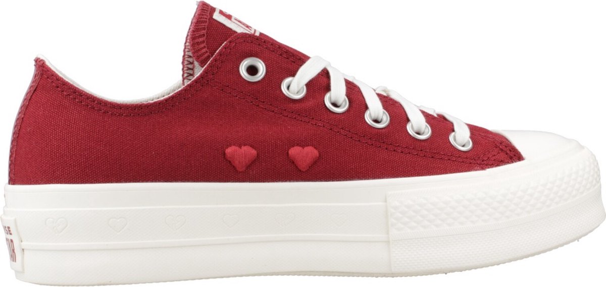Sneakers Converse Rot Chuck Taylor All Star Lift Plattform Valentinstag 36