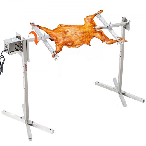 VEVOR 46" Elektrisk BBQ Rotisserie Grill Kit Rostfritt stål Grill 90lb Grislamm