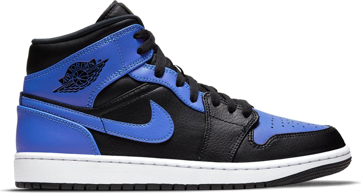 Air Jordan 1 Mid Hyper Royal Herren Sneaker Blau Schwarz Weiß 554724-077 44.5