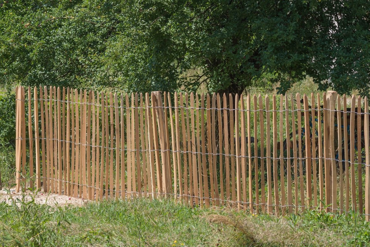 Kastanienzaun Staketenzaun Akazienholz/ Robinie 1,20x10m (8/9cm)