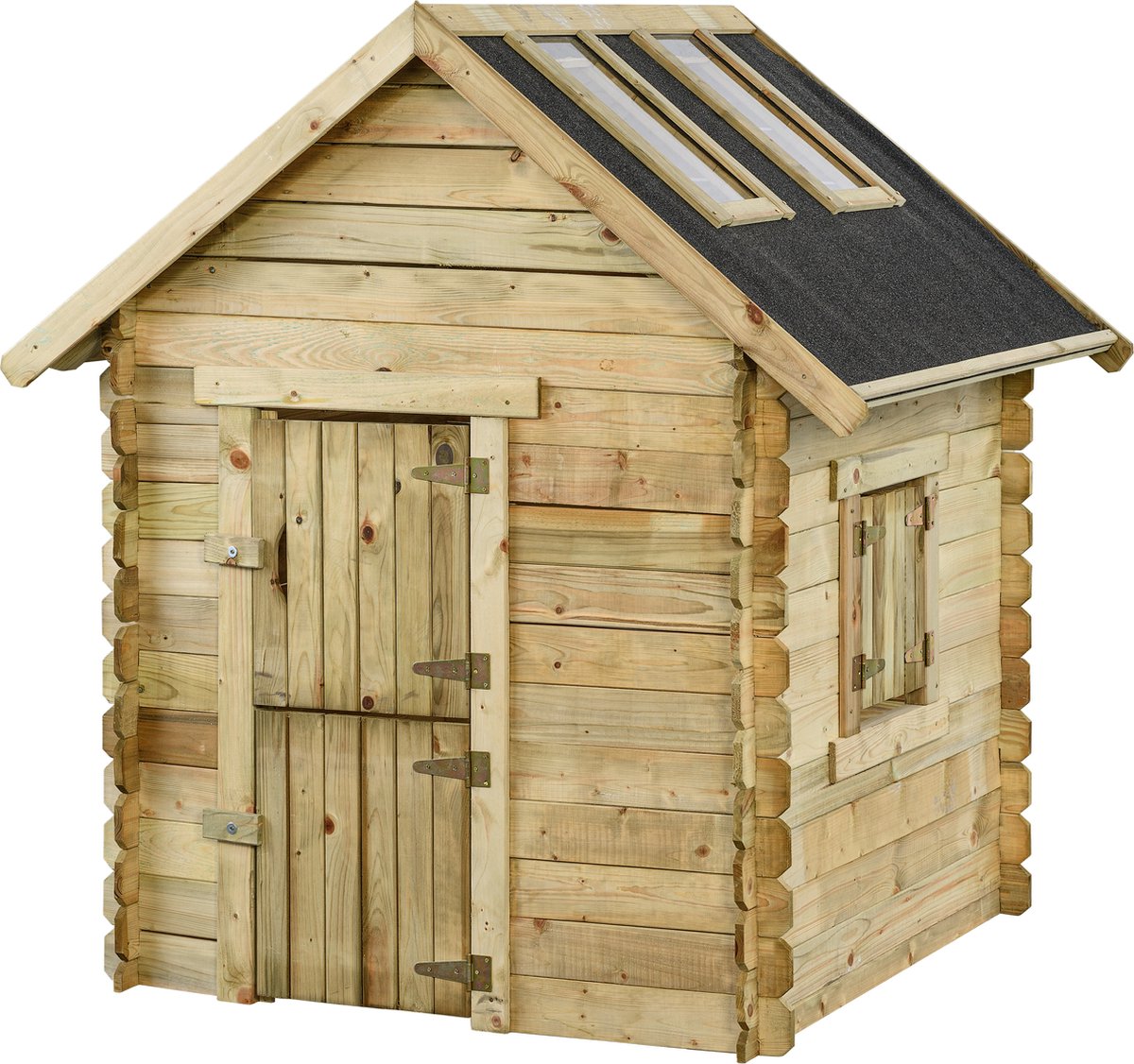 Spielhaus Garten holz Lodewijk mit Dachfenster 120x120x160cm