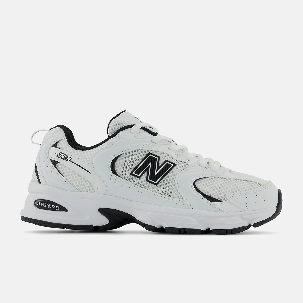 Sneaker New Balance Weiß/Schwarz Herren Lifestyle US Größe 530 39 1/2