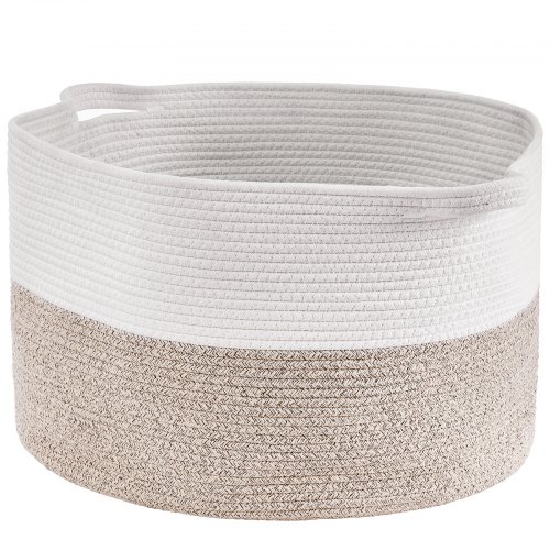 VEVOR Förvaringskorg i bomullsrep 87L vävd filtkorg 558x558x355mm (20 x 20 x 14 tum)