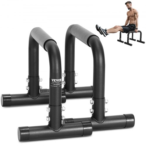 VEVOR Dipstänger, 500 lbs viktkapacitet, dipstativ för hög belastning, fitnessträning, dipstångsstation, stabilisator, parallell armhävningsstativ, parallella stänger för styrketräning, hemmagym, kontor, utomhus