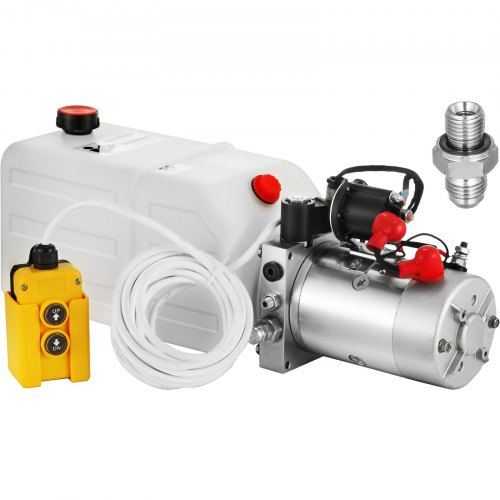 VEVOR hydraulpump 12v enkelverkande hydraulpump Hydraulpump för tippvagn Enkelverkande hydraulpump 7 liters hydraulpump Enkelverkande hydraulpump för dumper