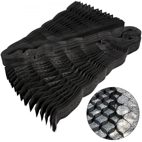 VEVOR Geo Grid Ground Grid 9x17 ft, Geo Cell Grid 4 tum Tjockt, Gravel Grid HDPE Material, Mark Stabilization Grid 1885 LBS Per Sq, Draghållfasthet Grus Ground Grid för sluttande uppfarter, trädgård