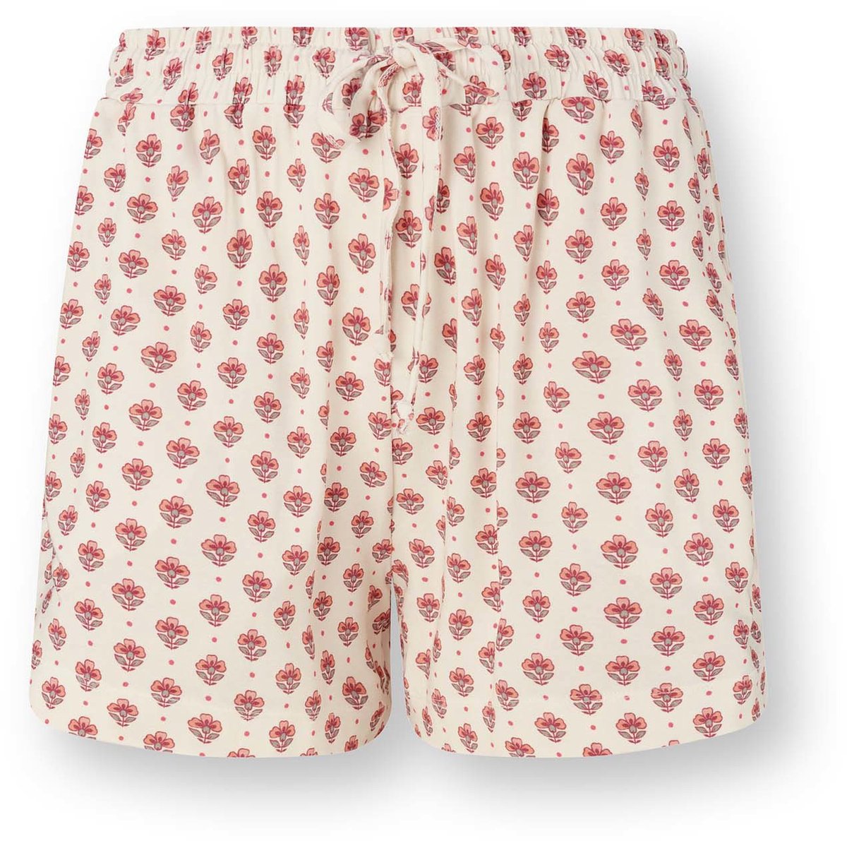 Pip Studio Bob Kurze Hose Jaipur Flower Weiß/Rosa XXL - Offizieller Webshop