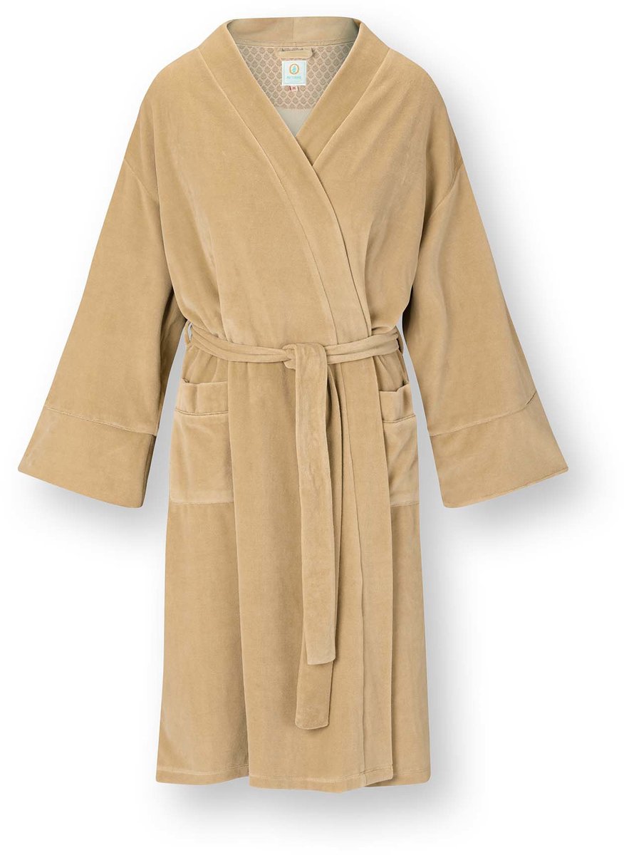 Pip Studio Naomi Kimono Velvet Beige M - Offizieller Webshop