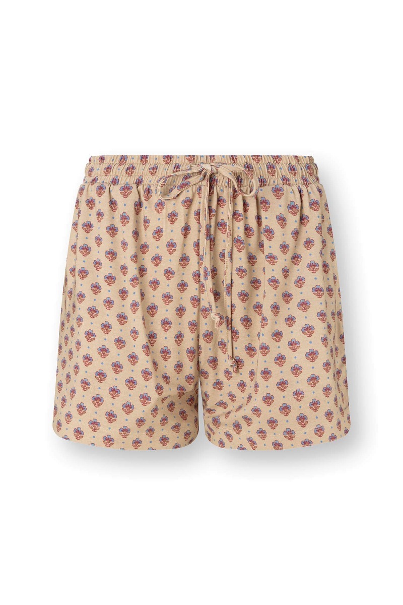 Pip Studio Bob Kurze Hose Jaipur Flower Khaki/Blau XS - Offizieller Webshop