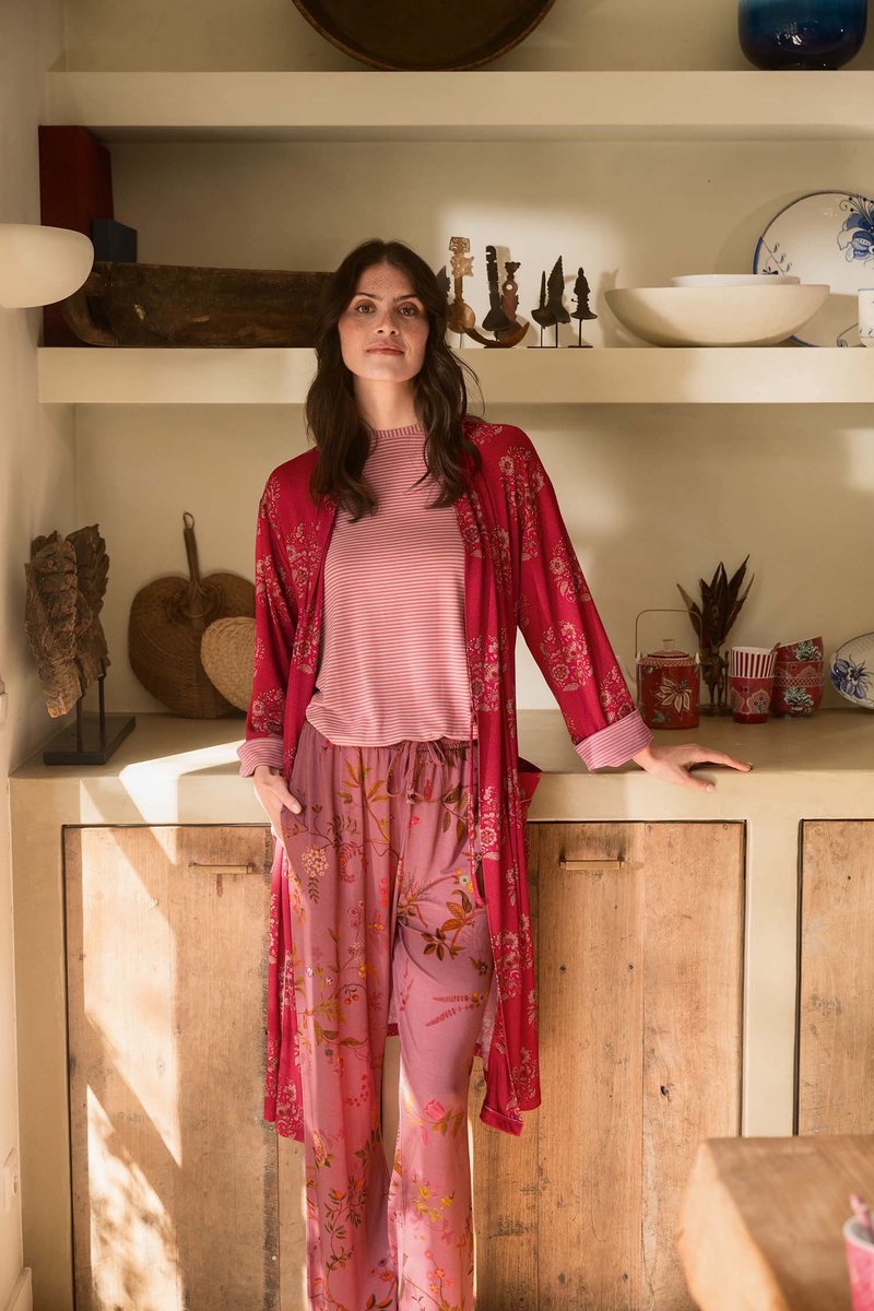 Pip Studio Nisha Kimono Namaste Rot XS - Offizieller Webshop