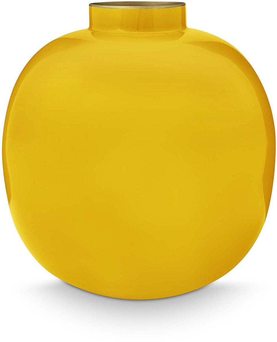 Pip Studio Vase Metall Gelb 23cm - Offizieller Webshop