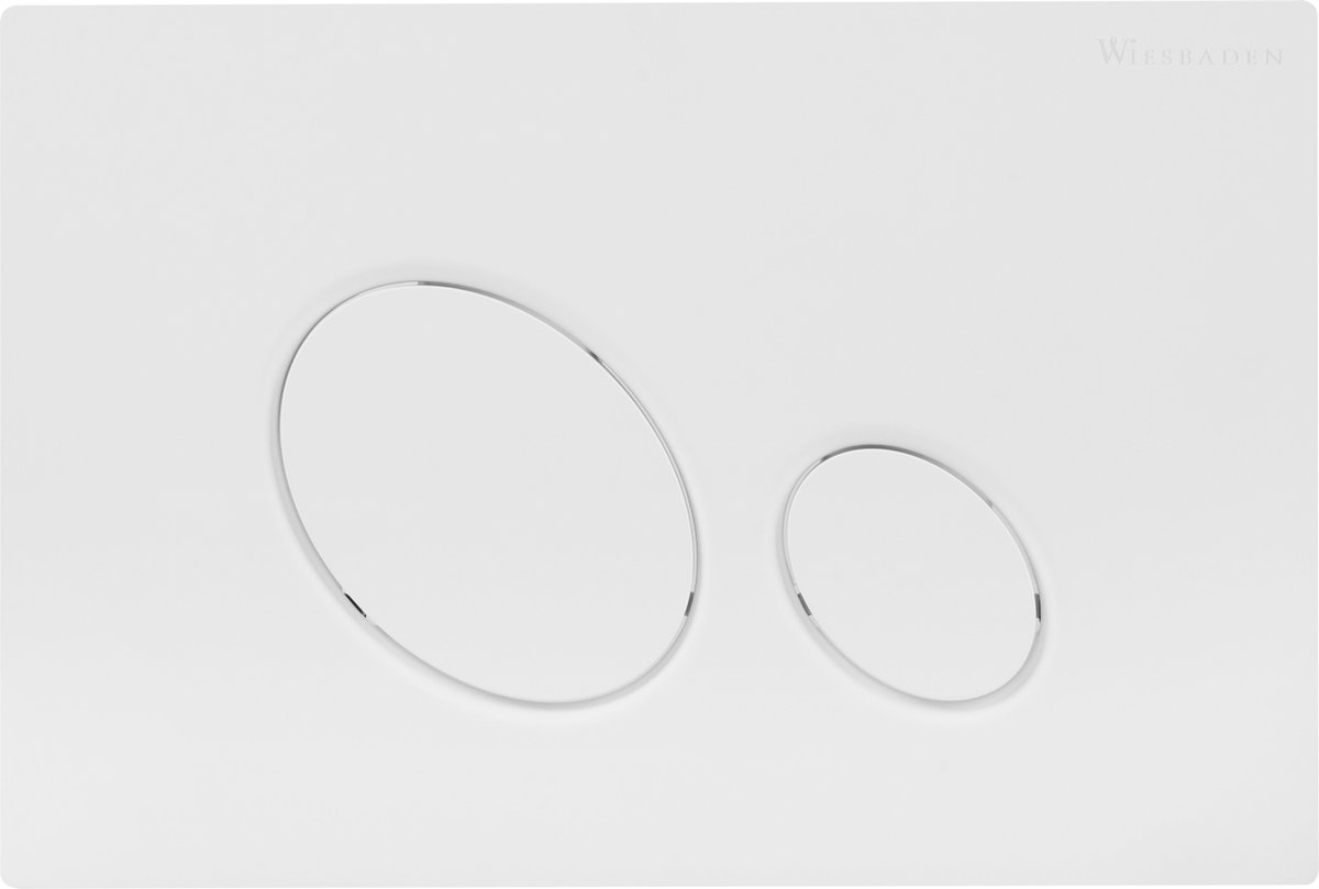 Saqu Loop Drückerplatte für Geberit UP100 Matt Weiß
