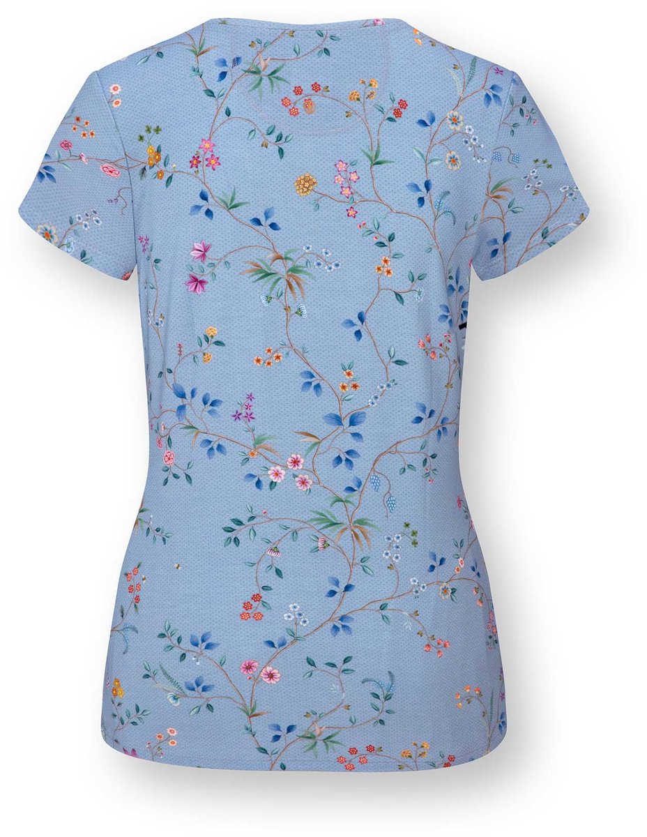 Pip Studio Tilly Top Kurze Ärmeln Delhi Dreams Blau M - Offizieller Webshop