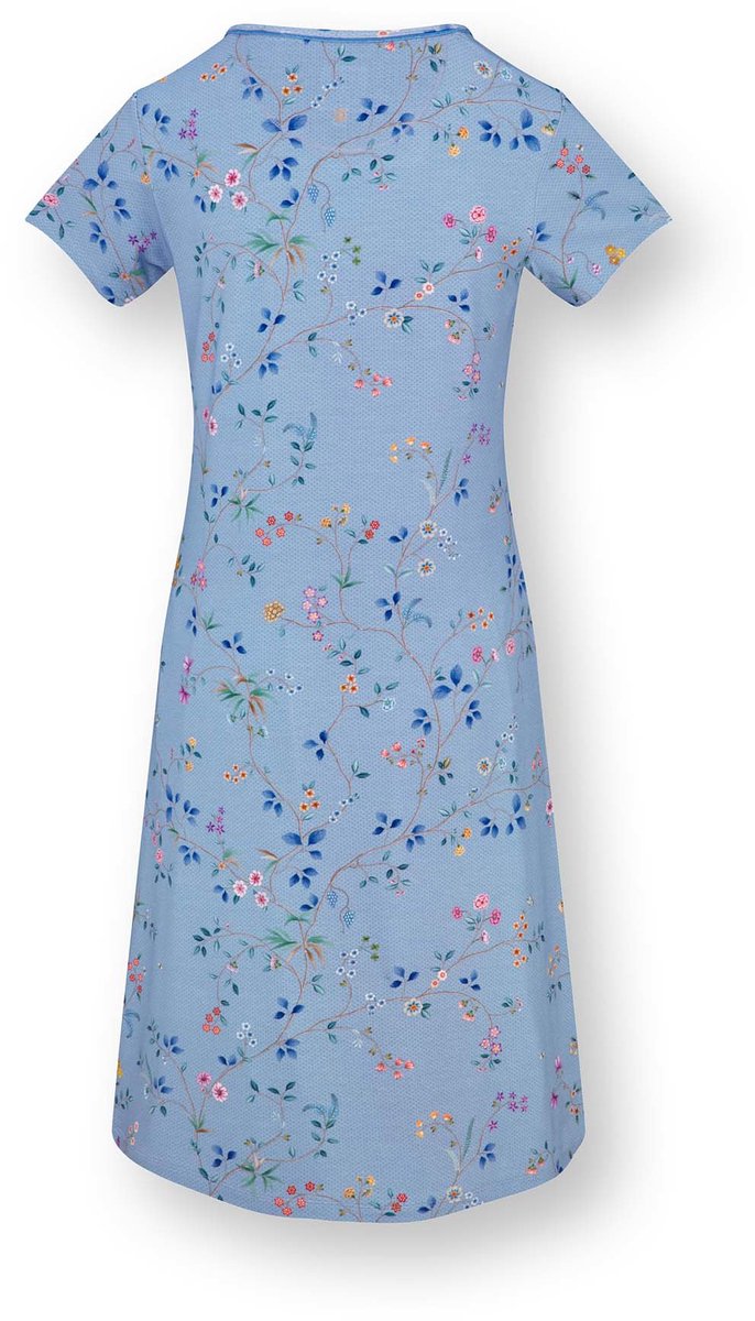 Pip Studio Daniela Nachthemd Kurze Ärmeln Delhi Dreams Blau XS - Offizieller Webshop