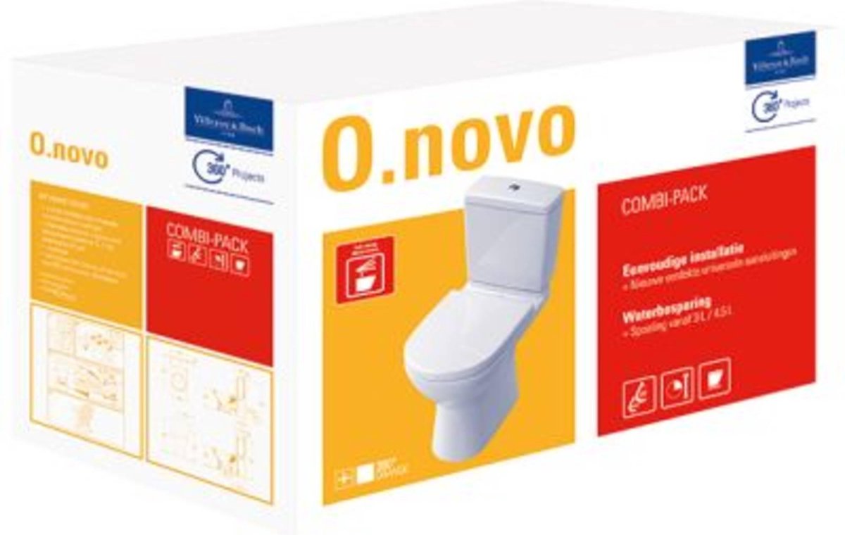 Villeroy & Boch O.Novo Kombipack Stand-WC + Sitzung
