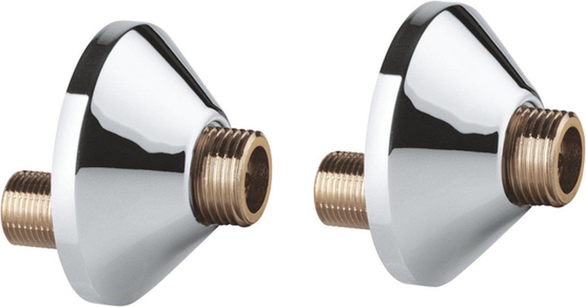 Grohe S-Verbindungsstücke mit Rosette 3/8 Zoll . 1/2 Zoll Satz von 2 Stück