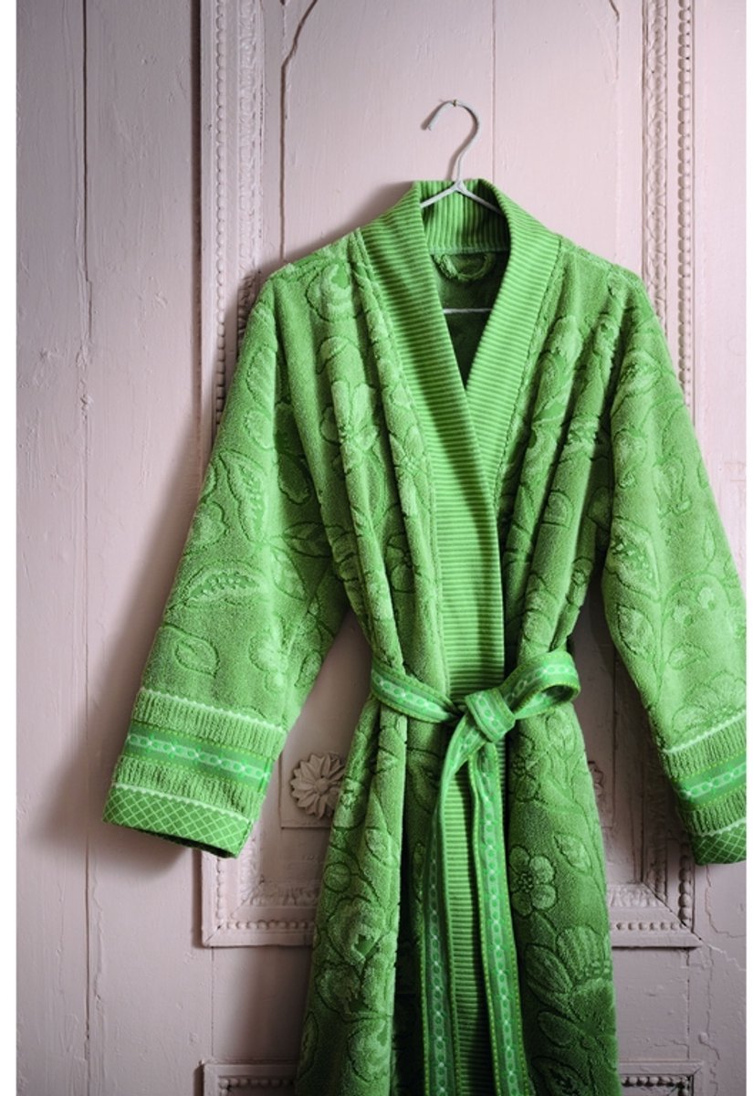 Pip Studio Bademantel Jasmin Jacquard Grün XL - Offizieller Webshop