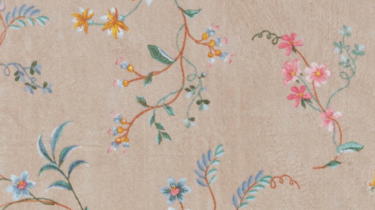 Pip Studio Badetuch Set/3 Les Fleurs Khaki 55x100 cm - Offizieller Webshop