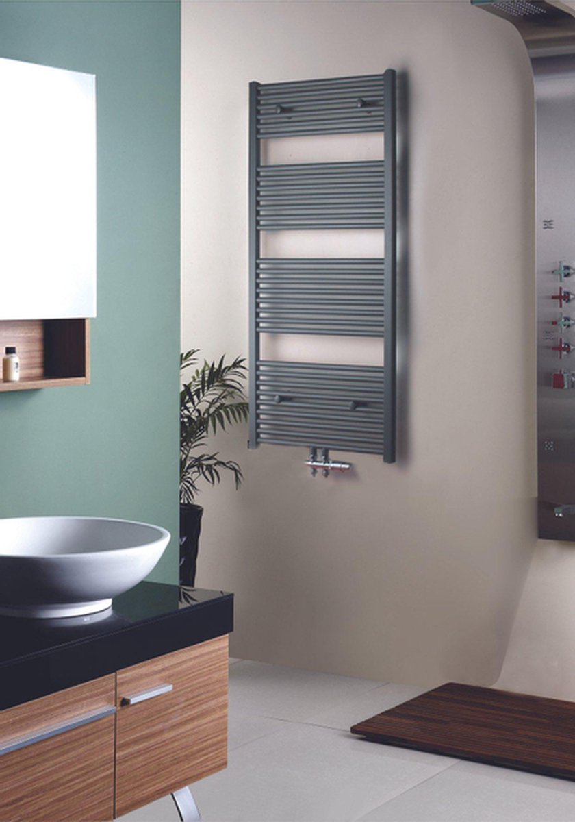 Beaux Rennes Designheizkörper 50x180 cm Grau Metallic