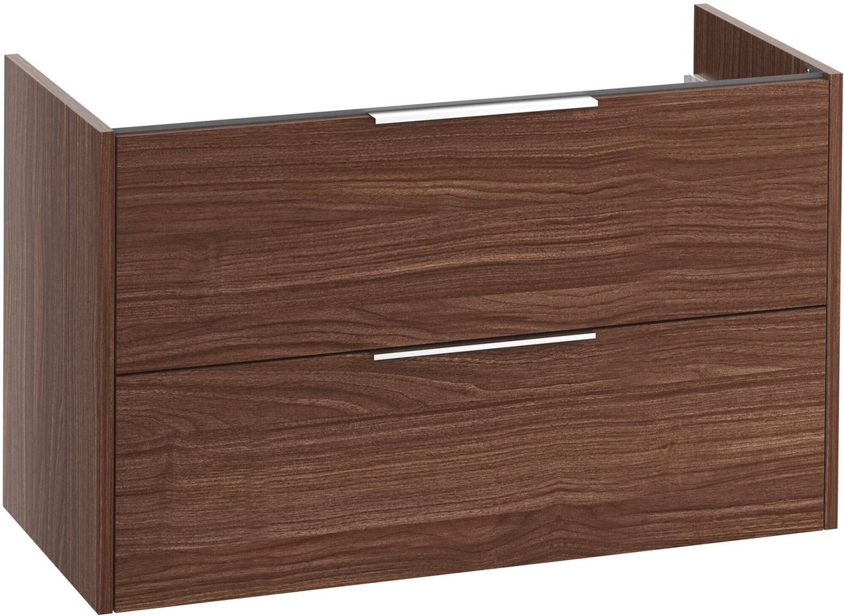 Saqu Lima Waschbeckenunterschrank Nuss Urban 100x45x60cm exkl. Griff