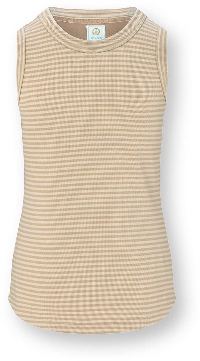 Pip Studio Trinity Ärmellos Top Little Sumo Stripe Sand L - Offizieller Webshop