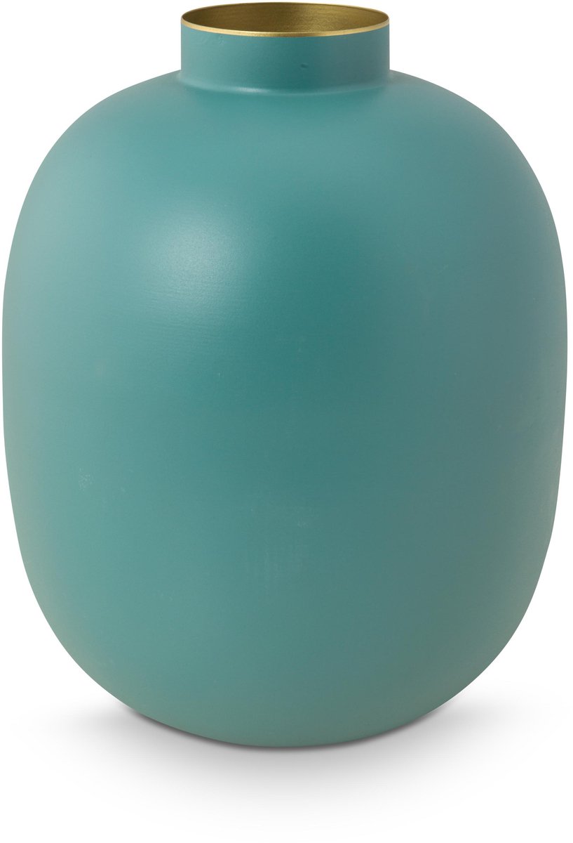 Pip Studio Metall Vase Matte Hellblau 32cm - Offizieller Webshop