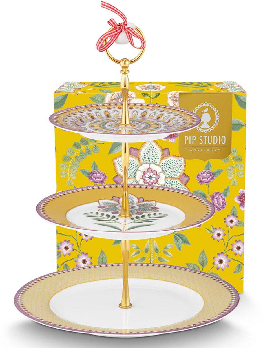 Pip Studio Etagere 3 Ebenen Lily&Lotus Gelb - Offizieller Webshop